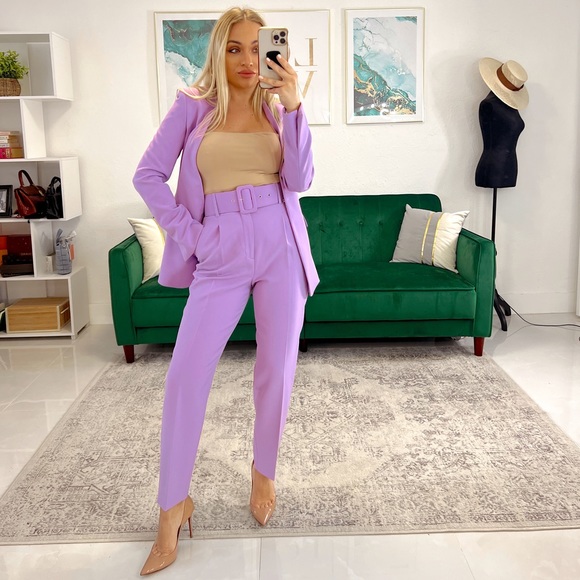 Zara Limited Edition Bloggers Fave Lilac Suit - Picture 10 of 11